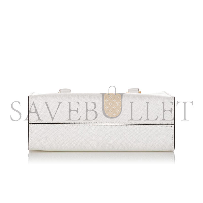 PRADA WHITE SMALL SAFFIANO LEATHER SATCHEL 1BA333 (19*17*6cm) 